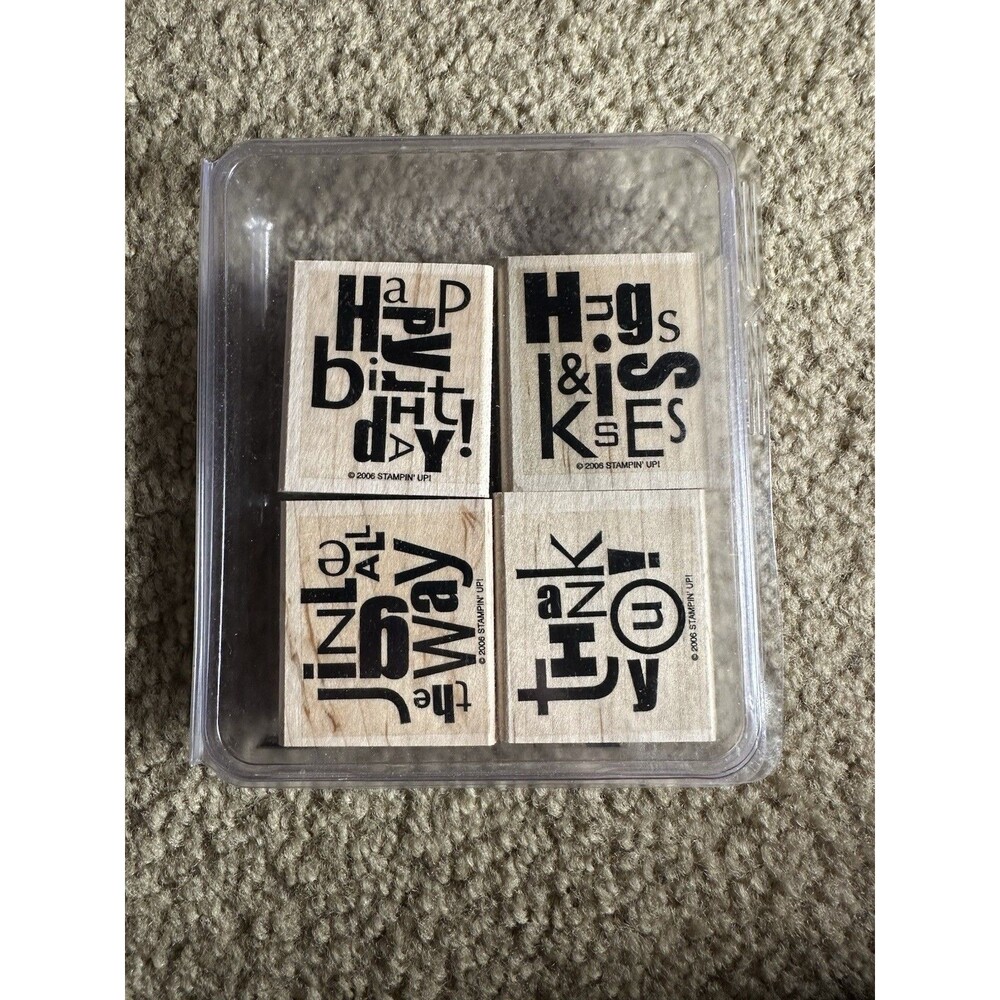 2006 Stampin Up! Alphabet Soup Set Of 4 Stamps